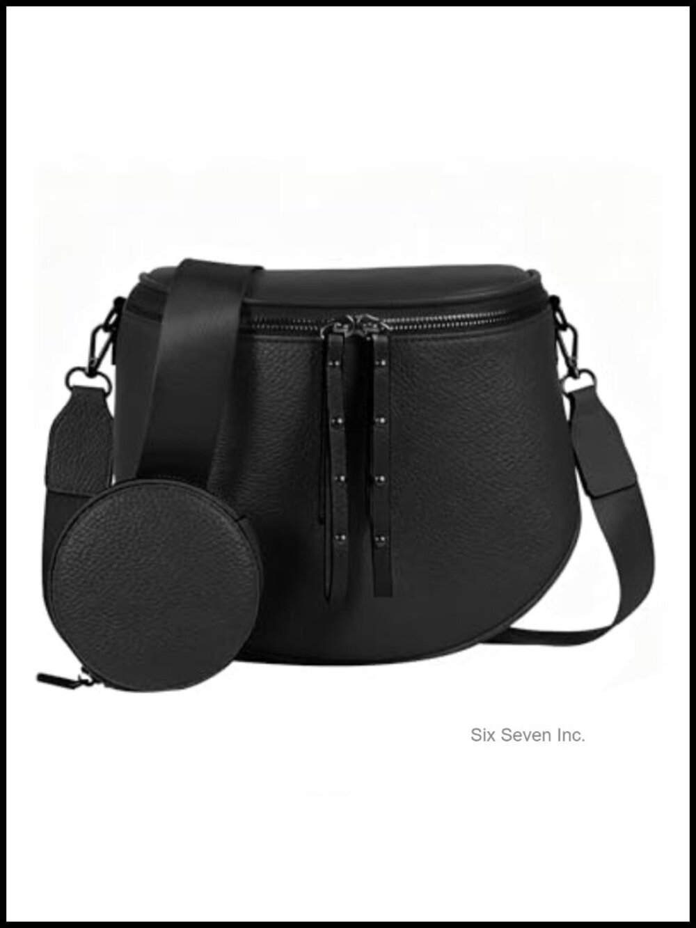 Vegan Leather Crossbody Bum Bag Large Sling Waist Pack